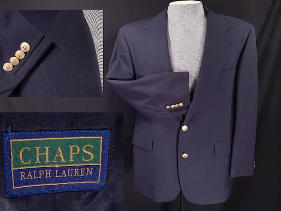 Vintage Chaps Ralph Lauren Navy Blazer Gold Buttons Size - Etsy UK
