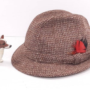 Vintage Brown Tweed Fedora - Etsy display picture 1