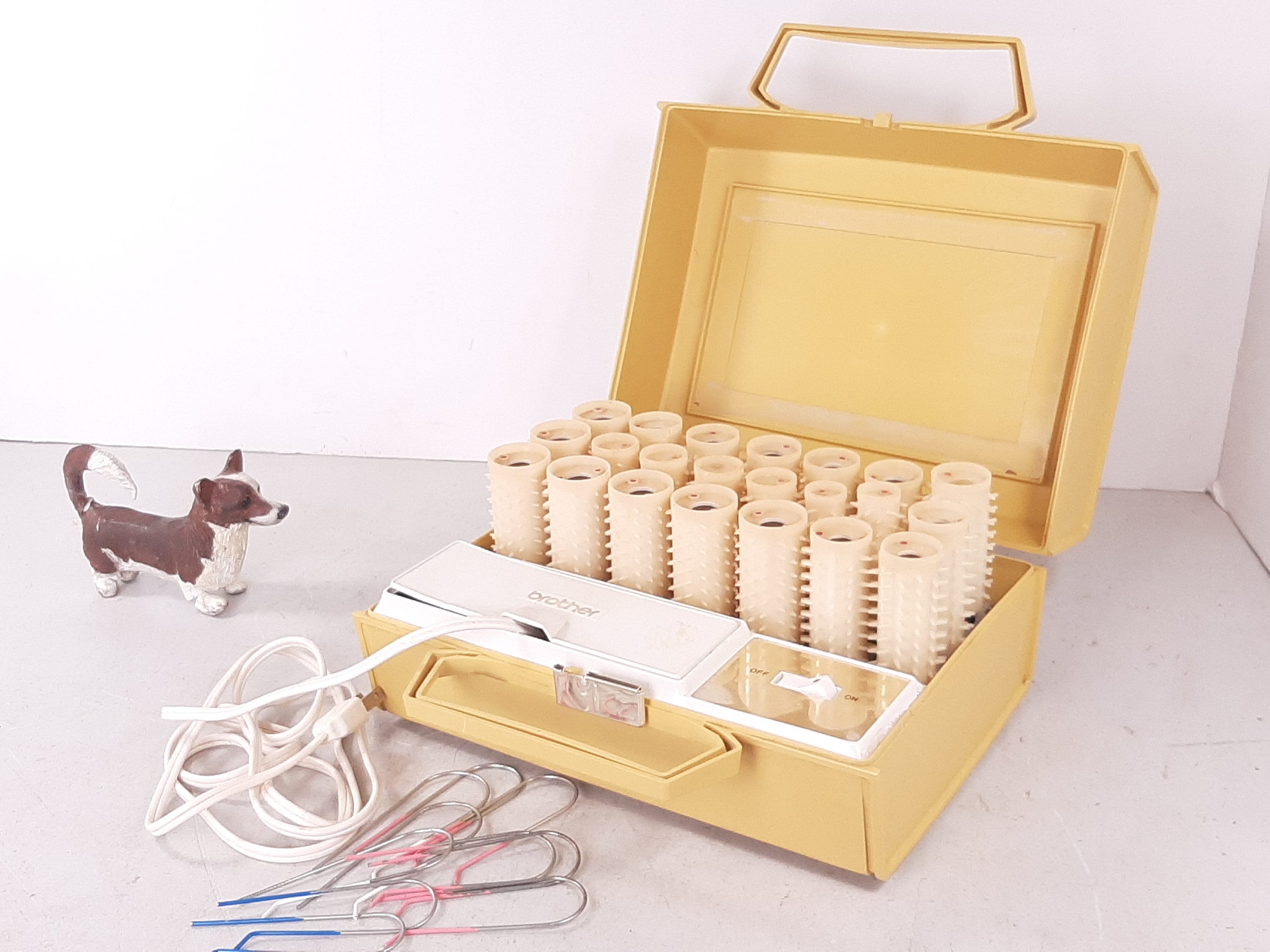 Vintage Brother Hair Rollers Model 333, With 10 Hair Pins, No