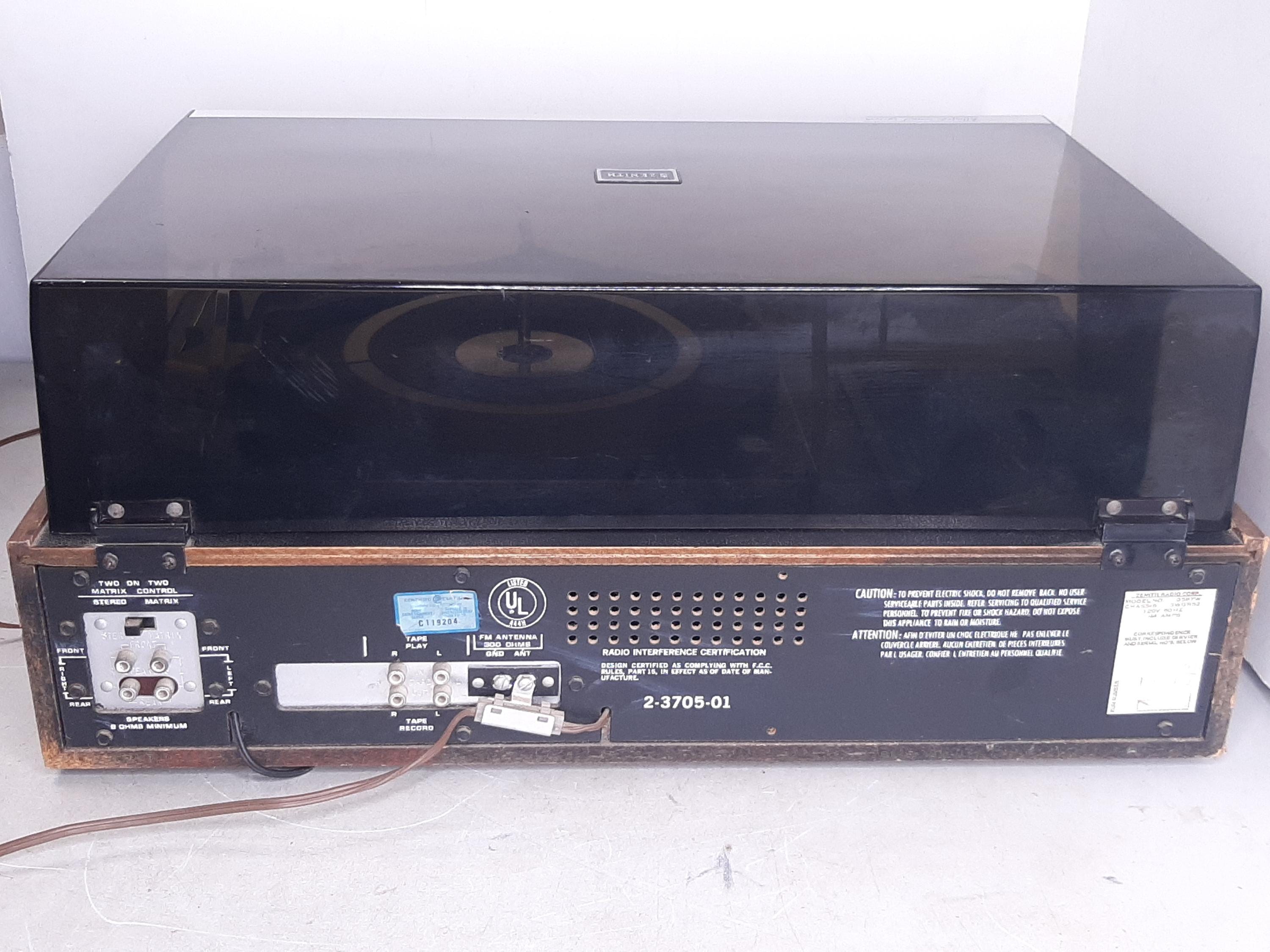 vintage an・an no.8 Vintage Zenith Allegro Sound System Model G587W for Parts