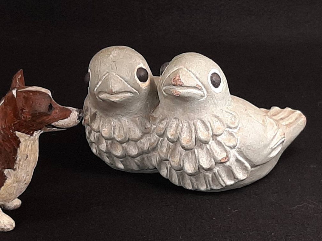Vintage Isabel Bloom Birds Figurine, Pair of Baby Birds Isabel Bloom