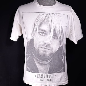 Vintage Kurt Cobain Memorial T Shirt by Anvil, XL, One Sided, No