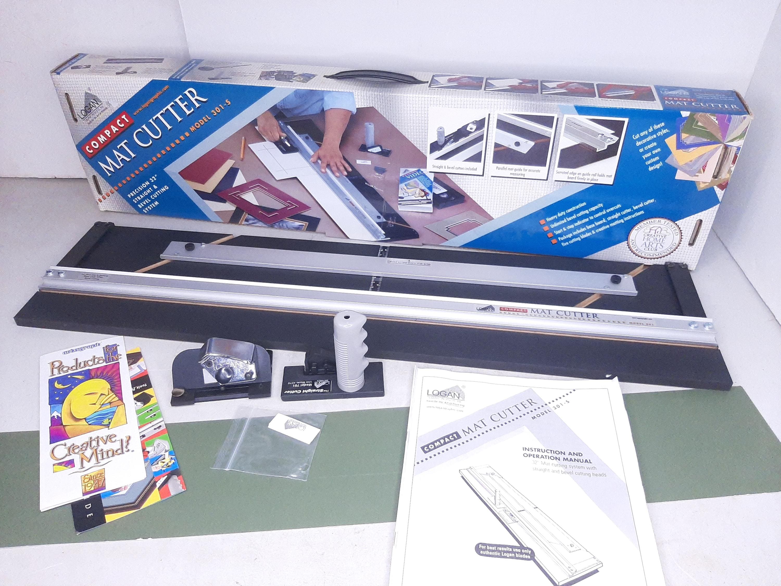 Vintage Logan Compact Mat Cutter 301-S With Box and Manual, 32