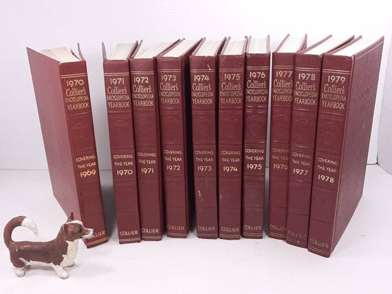 10 Vintage Collier's Encyclopedia Year Books From 1970- 1979
