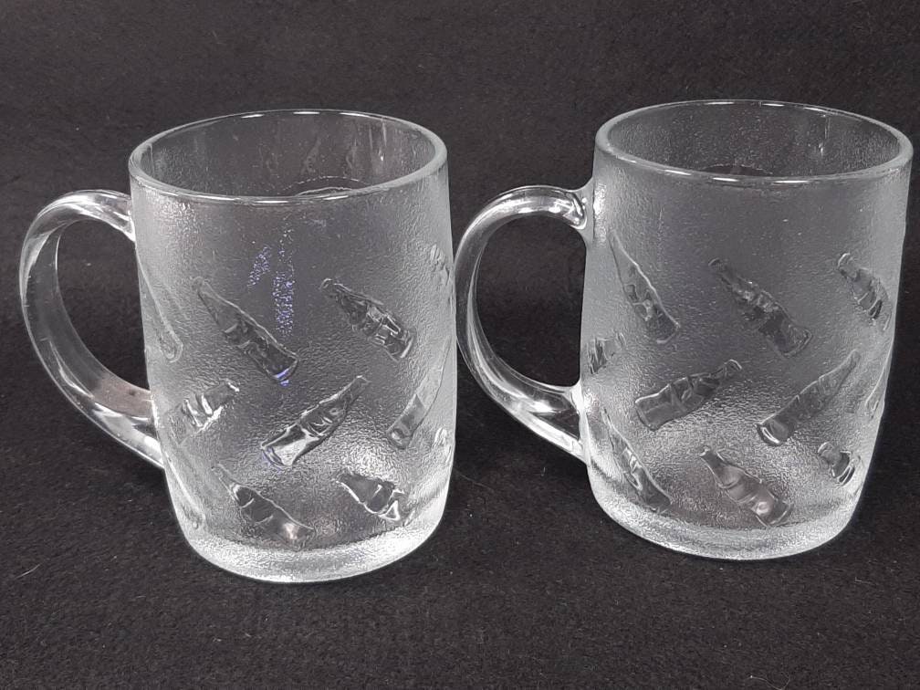 Vintage Coca Cola Mugs With Embossed Bottles and Frosted Look, Excellent  Used Condition, Coca Cola Bottle Mug - Etsy