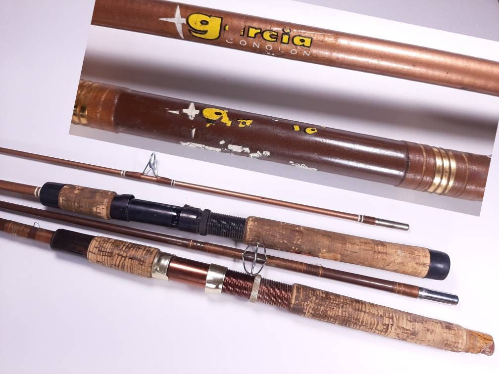 Pair of Vintage Garcia Conolon Fishing Rods, 6'6 Spinning Rods