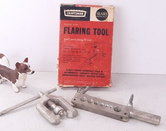 Vintage Sears Roebuck Craftsman Flaring Tool 5537 with Box, Good Used Condition, No Damage, Mild Wear from Use, Box Is Worn,