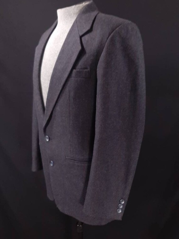 Haggar Mens Herringbone Jacket Black Size 44 R M37 5