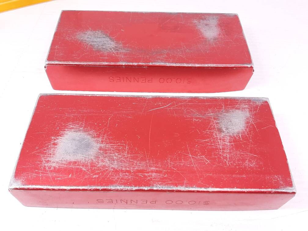 5 Vintage Coin Roll Holders by Major Metalfab Inc Chicago 2 Etsy