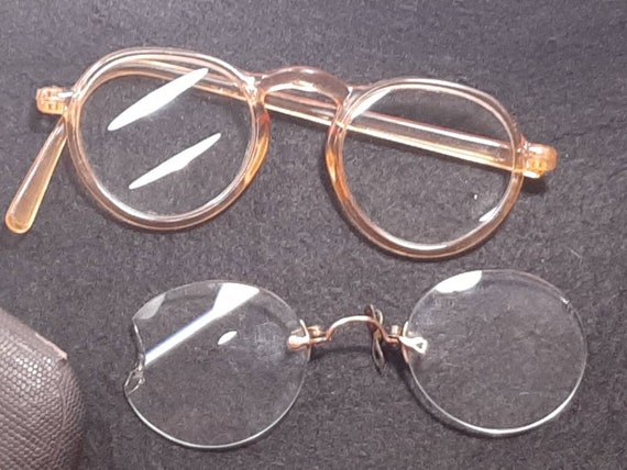 Lot of 3 Vintage Eyeglasses with Cases for Displa… - image 6