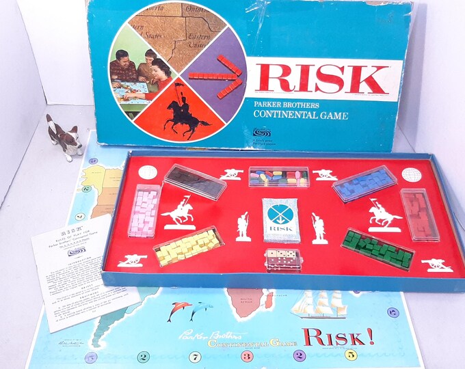 Vintage 1968 Risk Board Game by Parker Bros., Complete, Game in Good ...