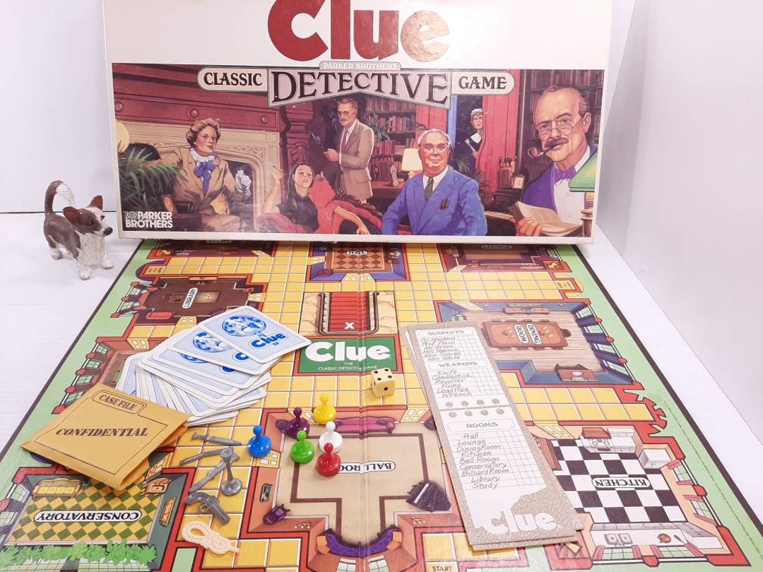 Buy Vintage 1986 Clue Board Game, Pieces Complete, Only 6 Playing