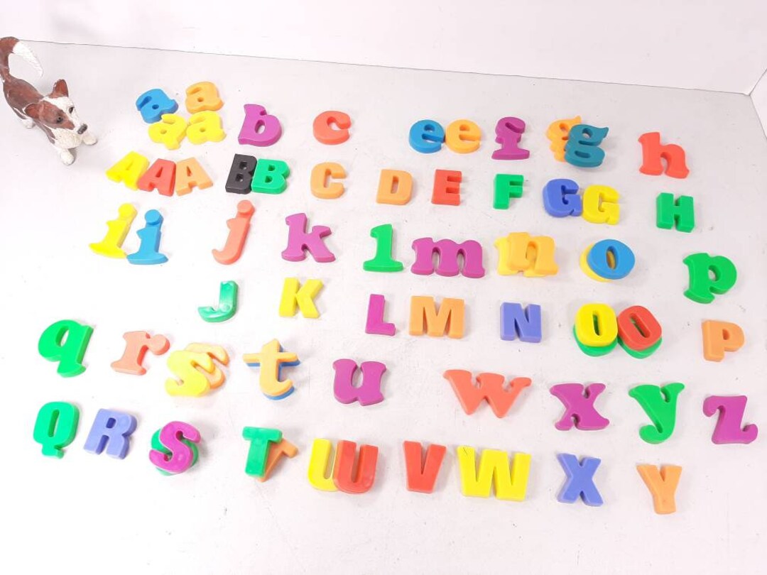 68 Vintage Plastic Alphabet Pieces Two Etsy