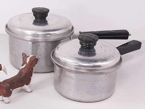 Pair of Vintage Maid of Honor Chef Quality Rolled Aluminum 1qt - Etsy