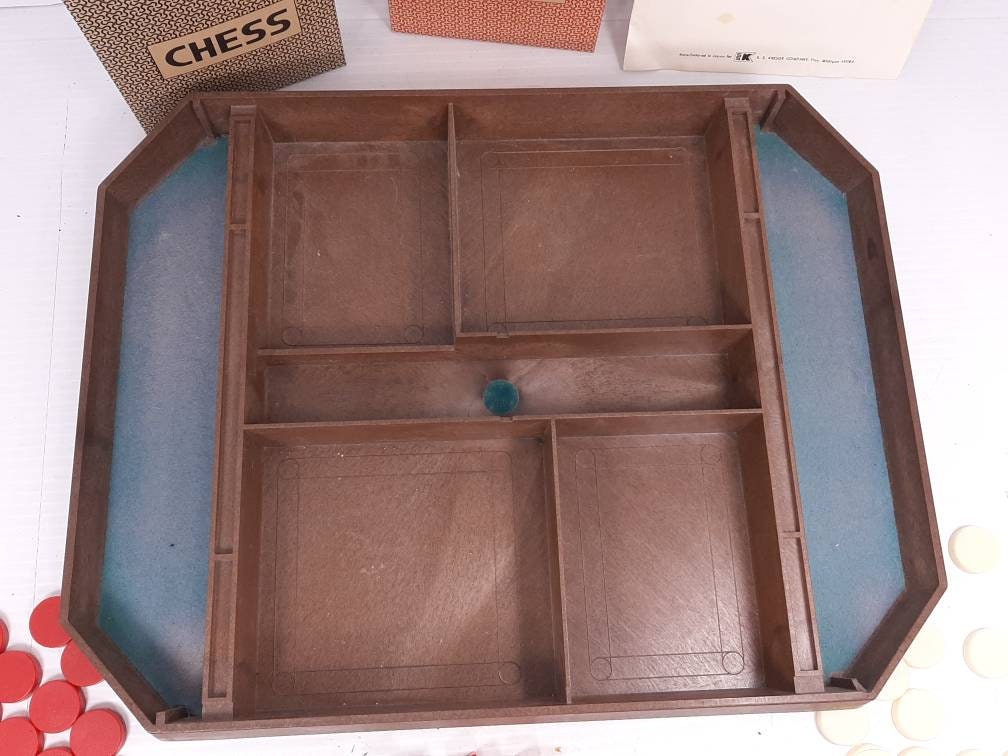 Vintage Chess and Backgammon Board Games Made in Japan for Etsy