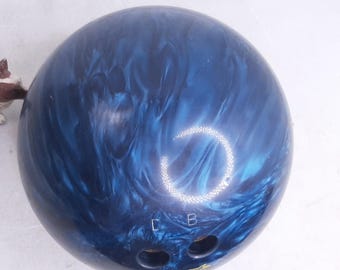 SALE【ART】銀河鉄道Wサムホール Vintage Galaxie 300 Blue Swirl Bowling Ball, 14lb 9oz Ball