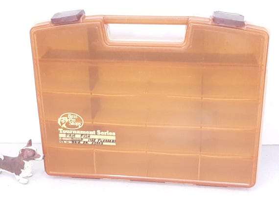 bass pro tackle storage box sale Vintage Bass Pro Shops Tournament Series Briefcase Style Tackle Box, Crack  in Lid, Light Wear & Residue, Missing Dividers, 15