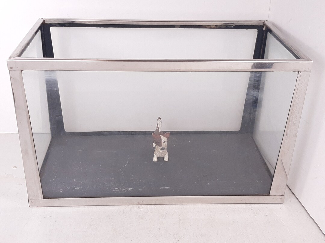 Vintage 10 Gallon Metal Frame Aquarium With Slate Bottom, 18 X 12 X 14H