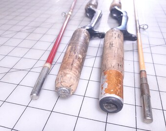 Two Vintage Heddon Casting Rods, Red Heddon Pal #6755 Mark I Power