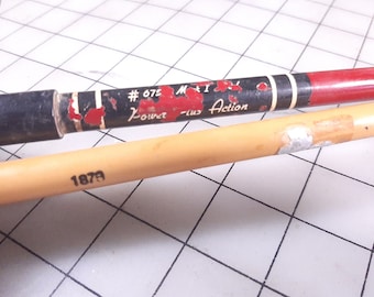 1385.Heddon Pal #6755 Mark Ⅰ 6' Two Vintage Heddon Casting Rods, Red Heddon Pal #6755 Mark I Power
