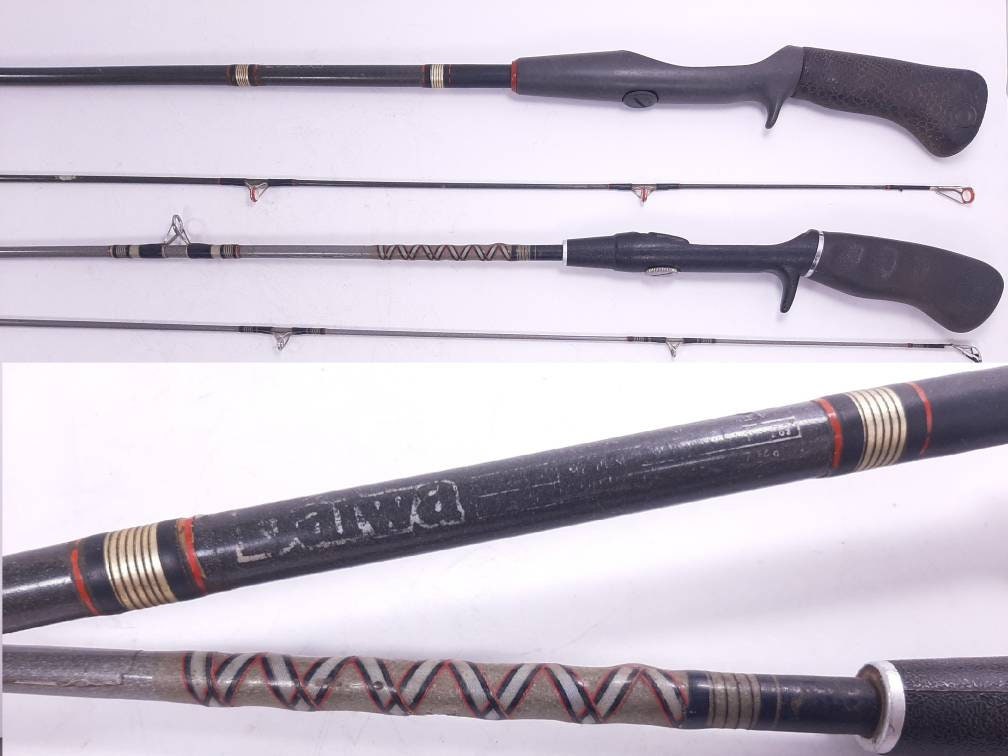 Two Vintage Daiwa 2pc Casting Rods with Pistol Grips, 4'6 Ultra Light & 6'  1331ACGL Med. Light Action, Very Good Condition, No Damage