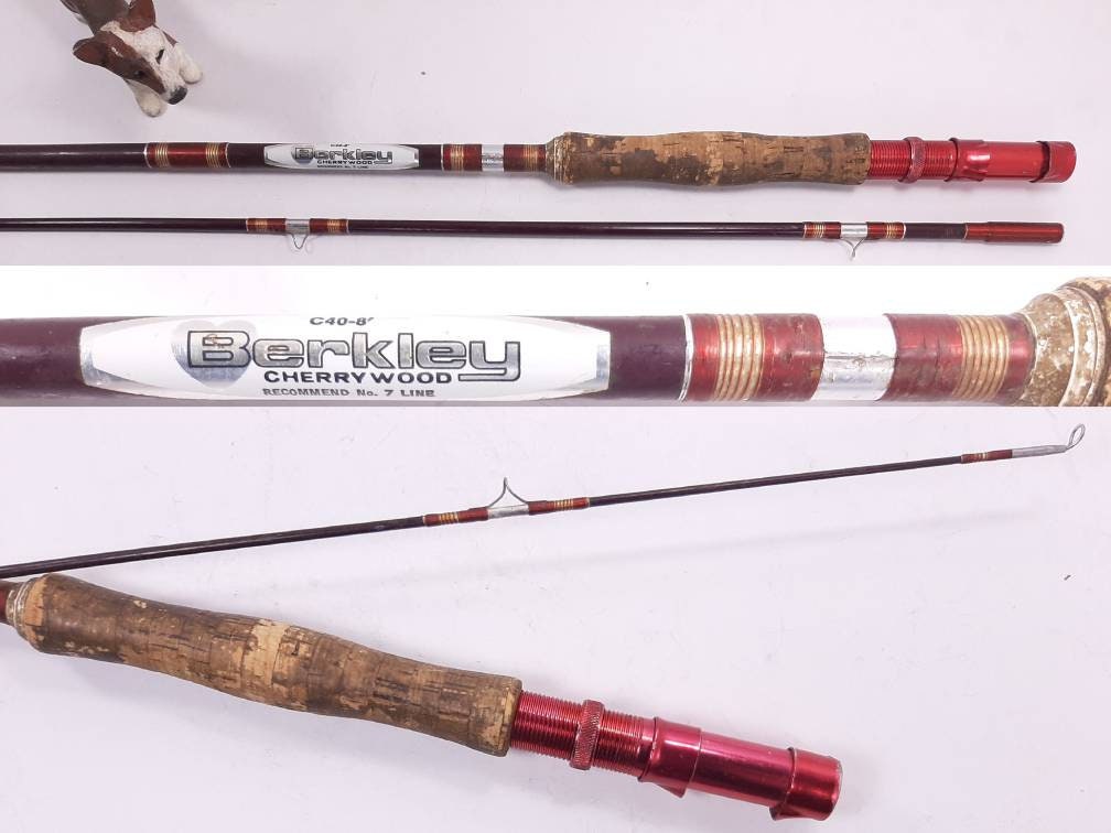 Vintage Berkley Cherrywood C40 8' Fly Rod, 7wt Fly Rod, 2pc, Very