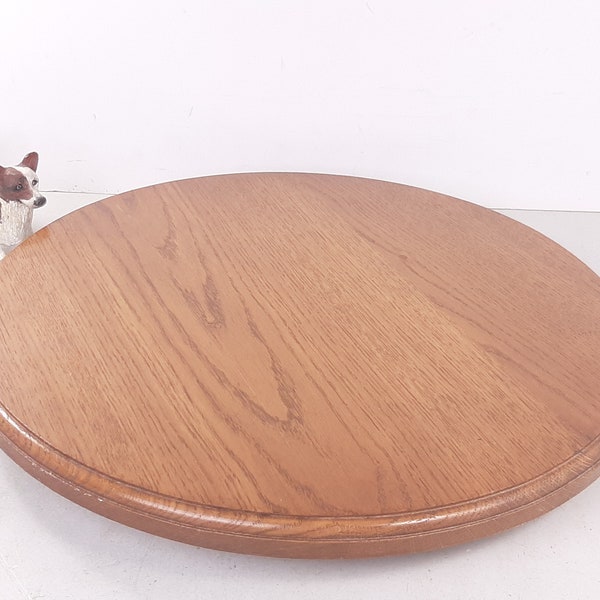 Solid Oak Wooden Lazy Susan, 16"Diameter, Vintage Hand Made Solid Oak Lazy Susan, Excellent Condition, Very Light Wear, Quality Woodwork