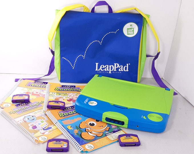 Leap Frog Leappad Backpack With Leap Pad & 4 Books With Cartridges for