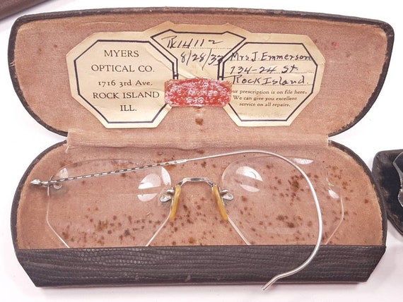 Lot of 3 Vintage Eyeglasses with Cases for Displa… - image 2