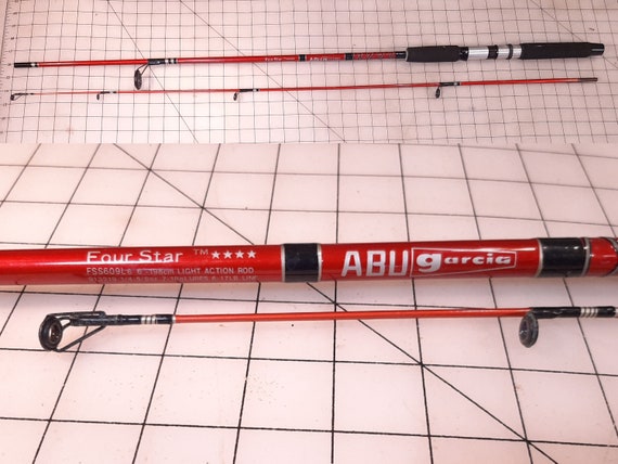 Vintage Abu Garcia Four Star 6'6 2pc. Spinning Rod, Light Action, FSS609L,  Red With Black Wraps, Aluminum Reel Seat, Excellent Condition -  Canada