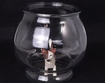 Vintage Glass Fish Bowl or Terrarium, 1 Gallon Round Fish Bowl, 8"Tall x 8"Diam. Excellent Used Condition, No Damage, Very Light Wear