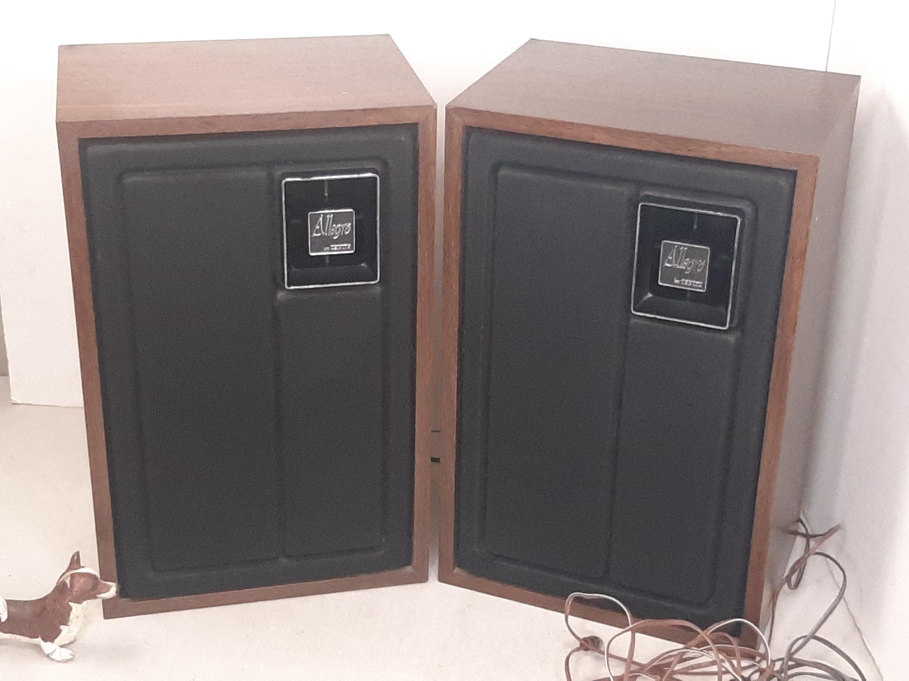 Vintage Zenith Allegro 1000 Speaker System Speakers, Faux Walnut