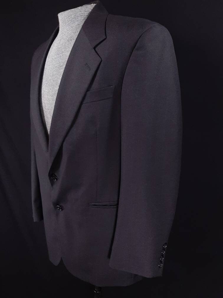 Vintage Kilburne and Finch Sport Coat, 40R, Black, 2 Button Front 
