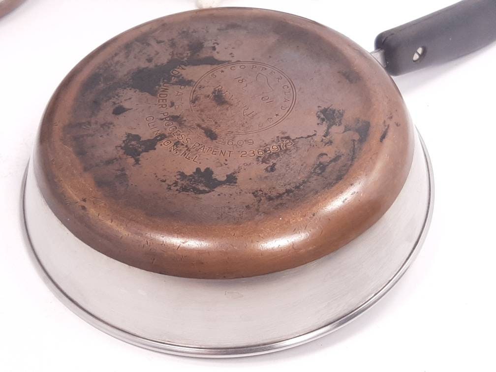 10 Pc REVERE WARE PRE 1968 Copper Clad Bottom Cookware Set W/Lids Process  Patd