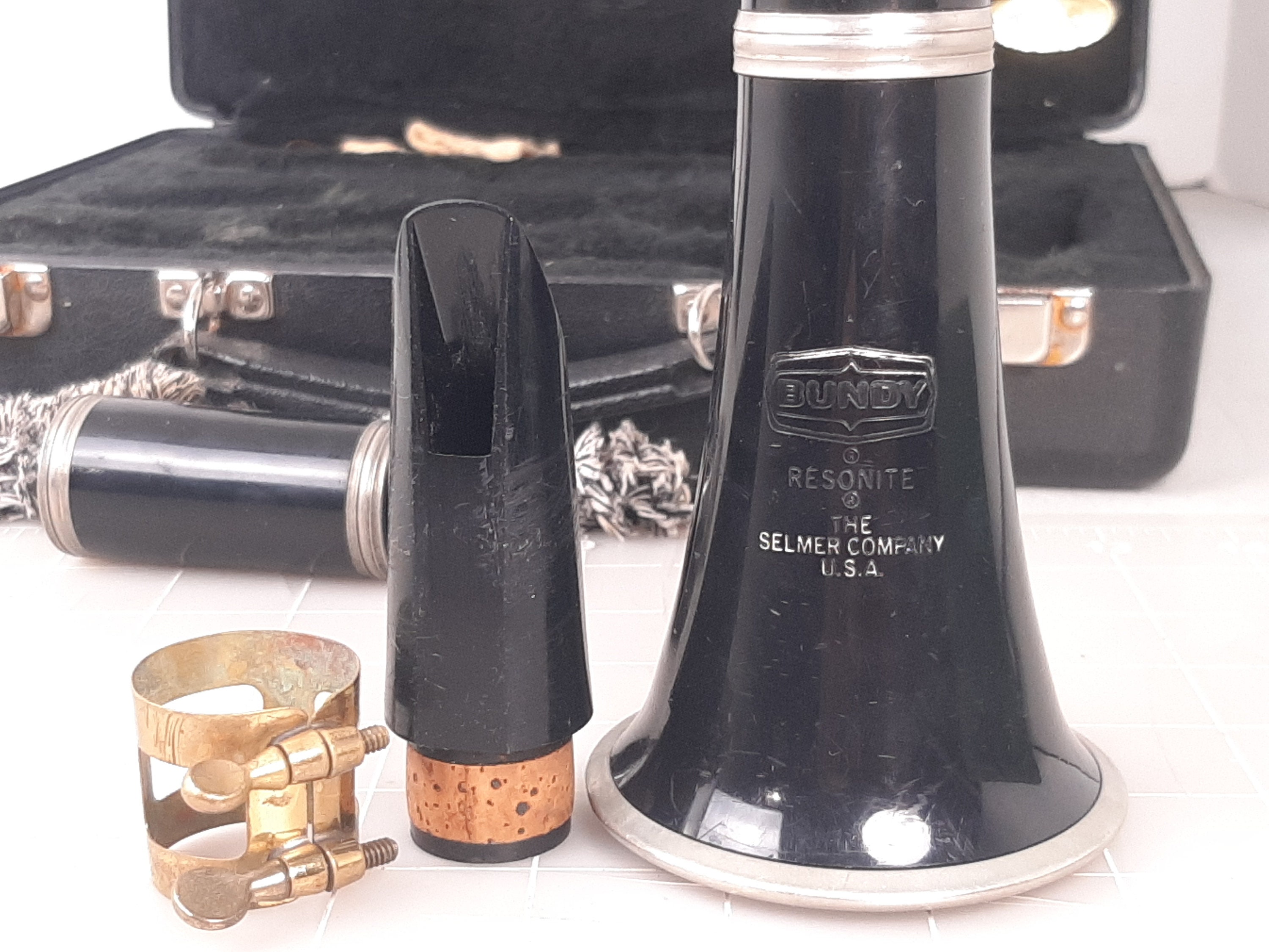 Vintage Selmer Bundy 577 Resonite Clarinet With Case, Split Cork
