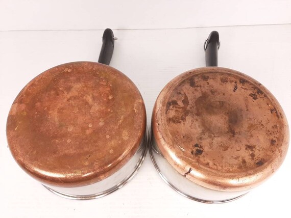 What Sold? Vintage Revere Ware 1801 Copper Bottom Pots - BOLO