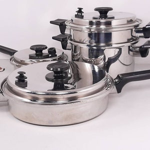 Set of Royal Prestige 7 Ply SS Titanium Silver Alloy Cookware, 4qt