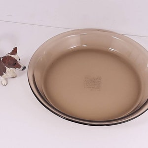 Vintage Pyrex Corning Brown Glass 9&quot; Pie Plate, Pyrex 209 Pie Plate, Vintage 9&quot;  Smoke Brown Pyrex Pie Plate 9&quot;, Excellent Used Condition