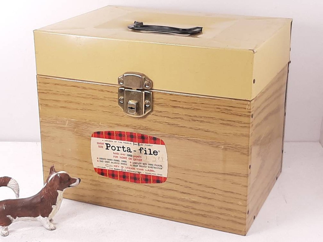 Vintage Porta File by Hamilton Skotch Corp No Key Wood Grain Etsy