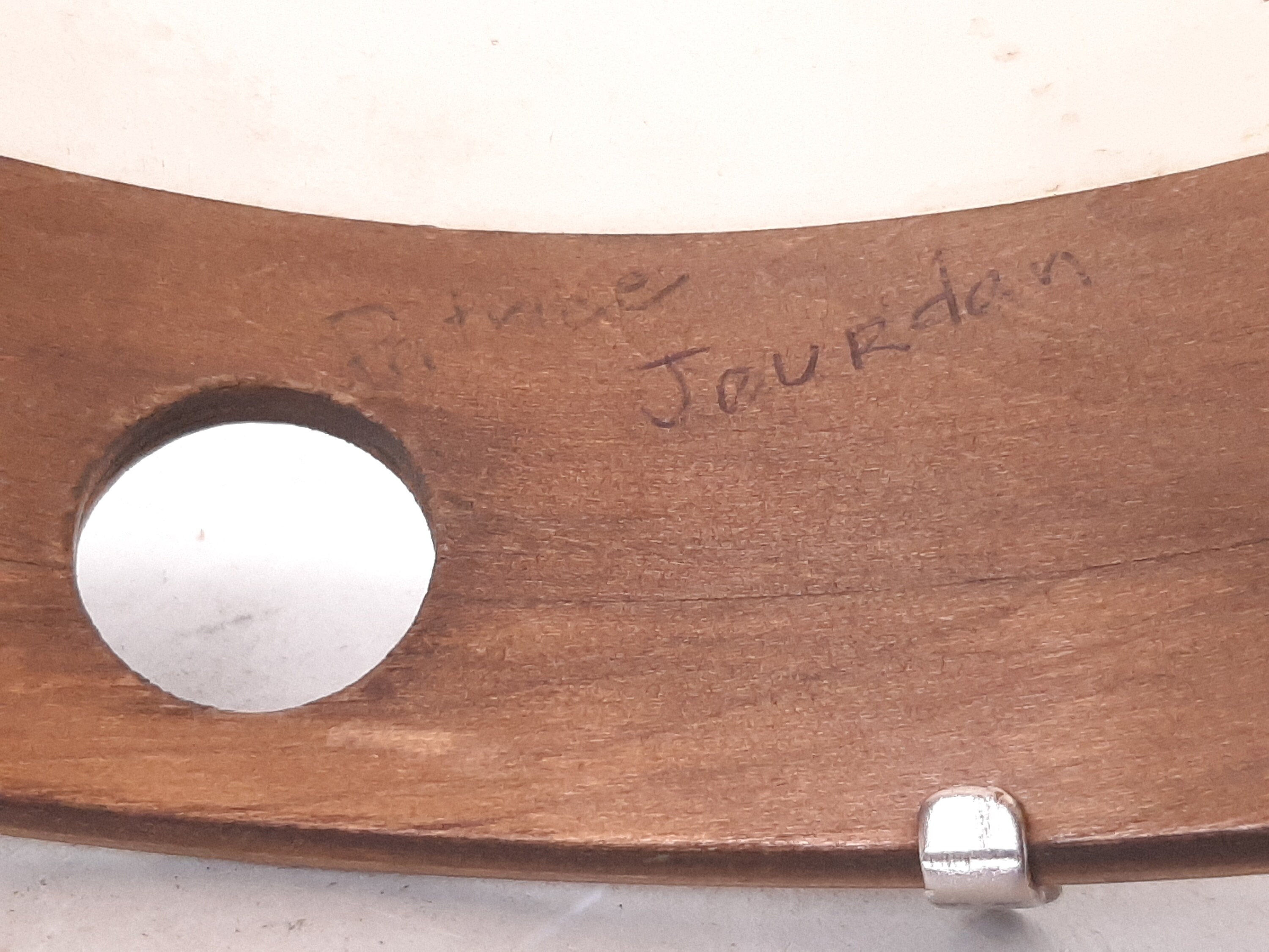 Vintage Wooden Tunable Tambourine Made in Japan, 10
