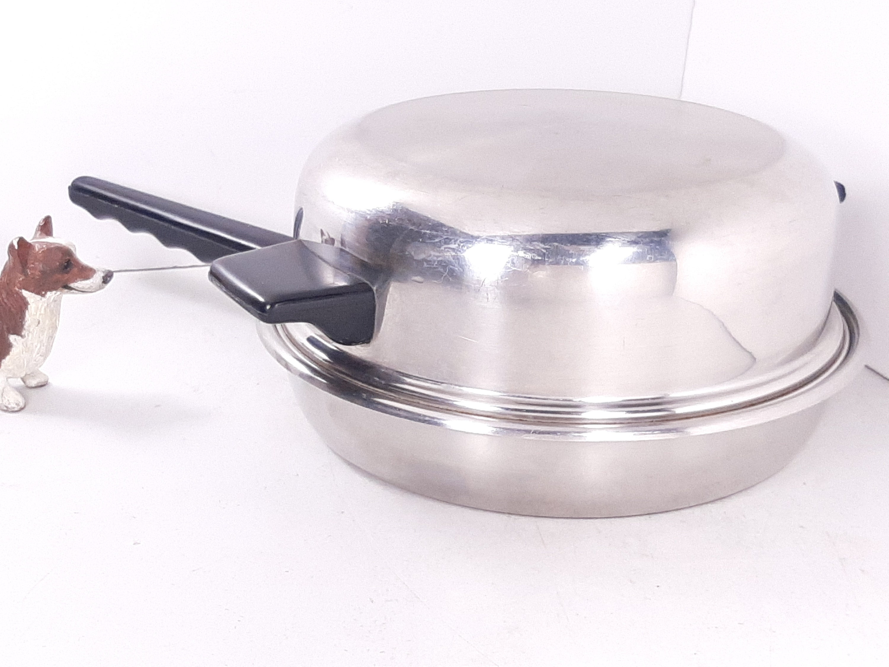 Lustre Craft 8 Small Skillet Fry Sauté Pan Pot Lid Waterless Cookware EUC  USA