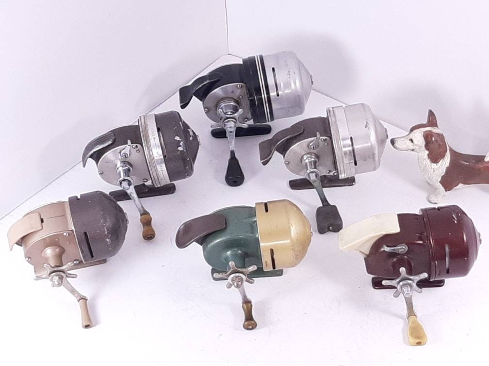 Lot of 6 Vintage Shakespeare Fishing Reels, Wondercast 1771, 1773, 1777,  1797, 1788, & Wonderflyte 1765, Made in USA, Working Condition -   Singapore