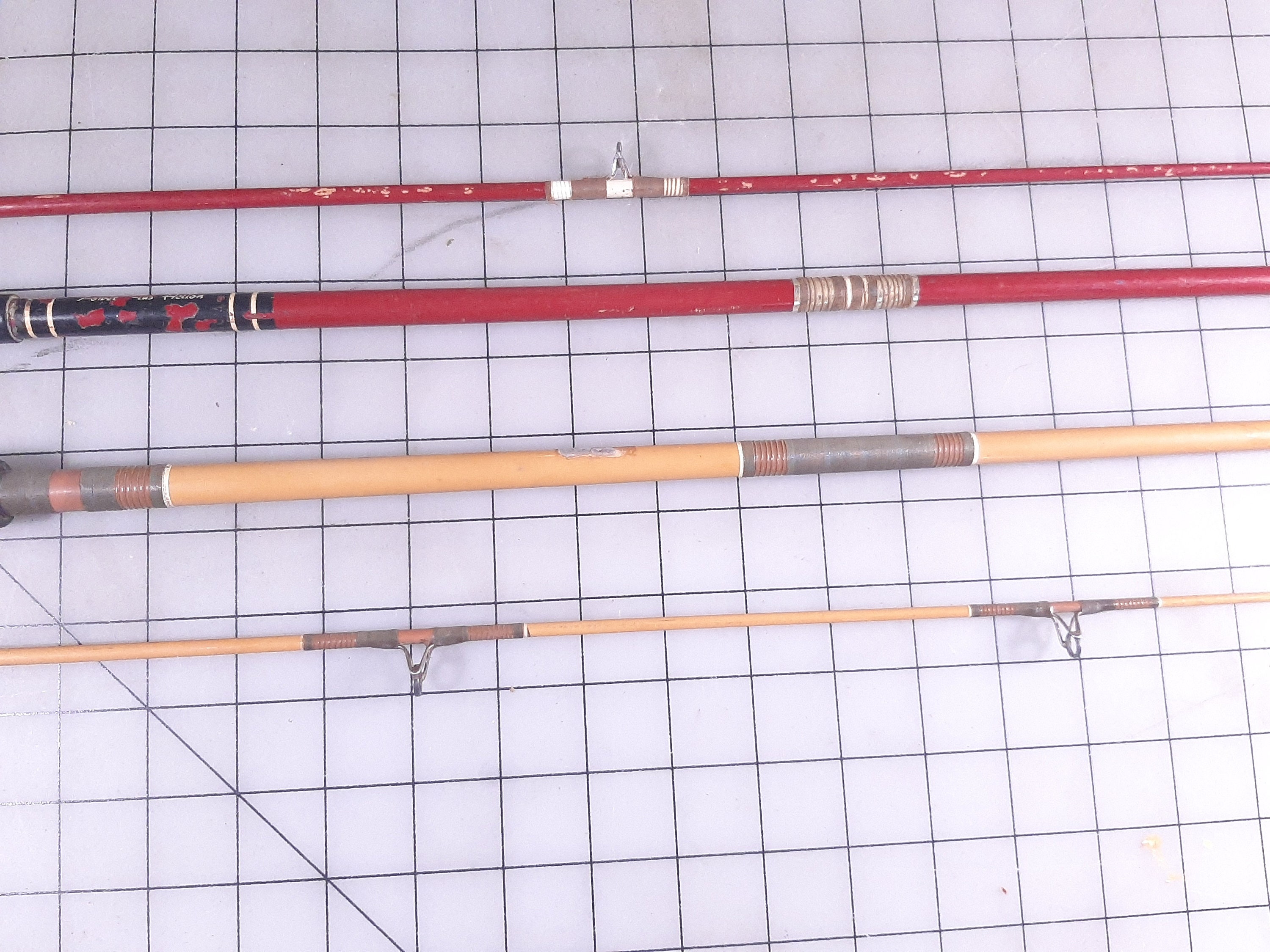 Two Vintage Heddon Casting Rods, Red Heddon Pal #6755 Mark I Power