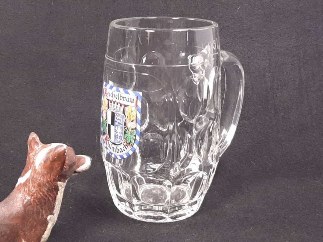 Buy Vintage Reichelbrau Kulmbach Glass Beer Mug 0.5L, 6 Tall