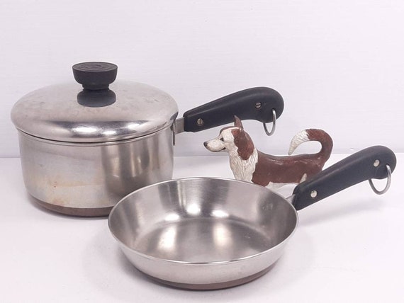 Vintage Pre 1968 Revere Ware 1801 Copper Clad Cookware 1.5qt