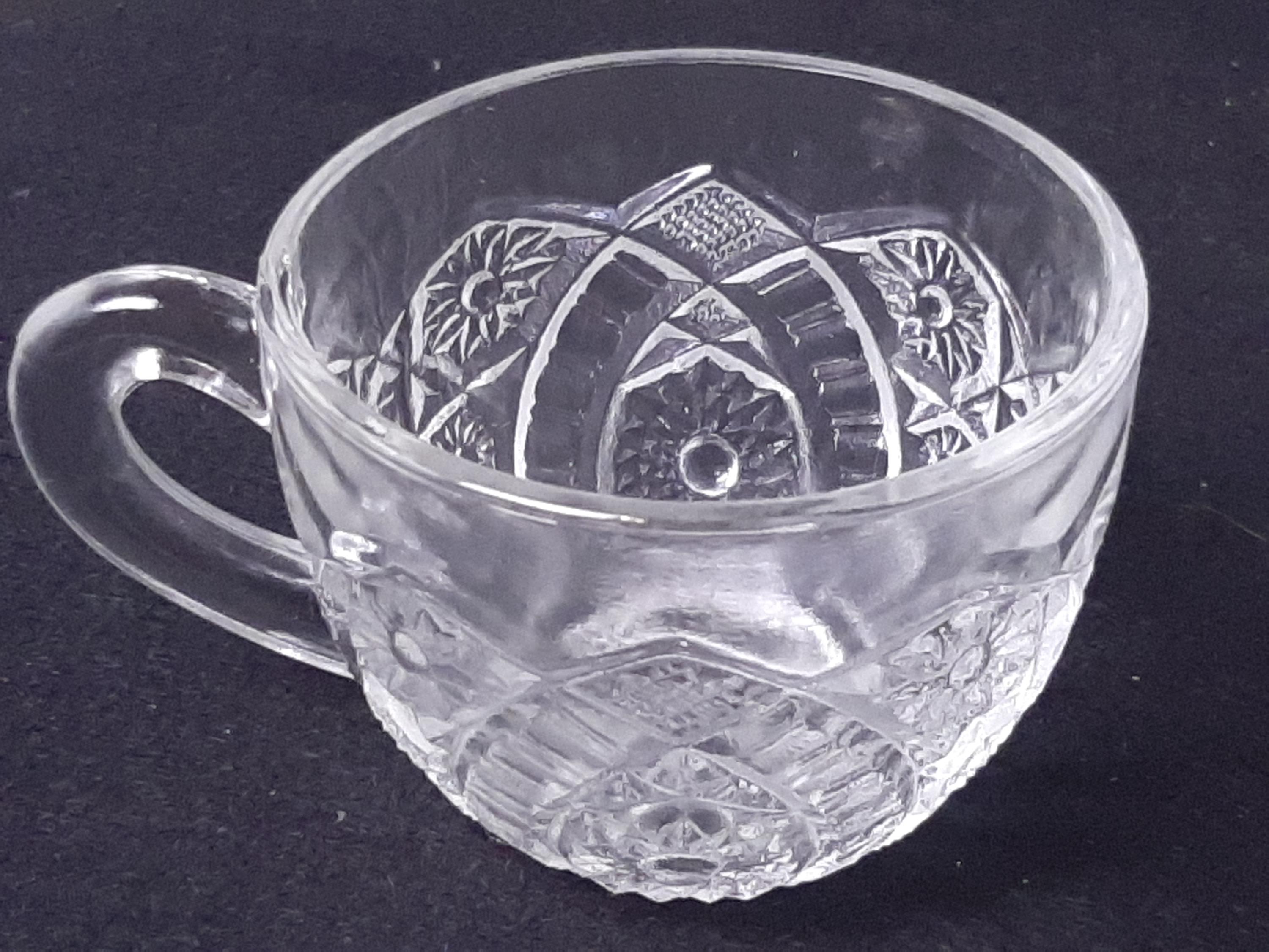Vintage Thatcher Glass Mckee the Yorktown 14pc. Crystal Punch Set
