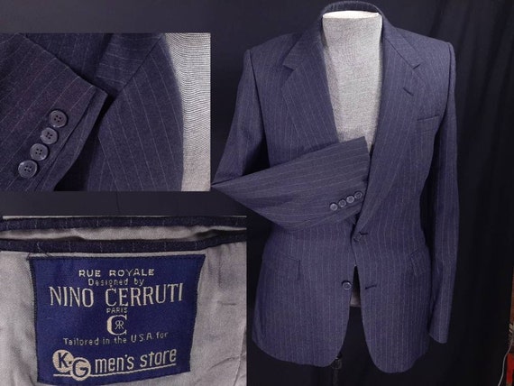 Vintage Rue Royale by Nino Cerruti 39L Sport Coat Dark Blue - Etsy