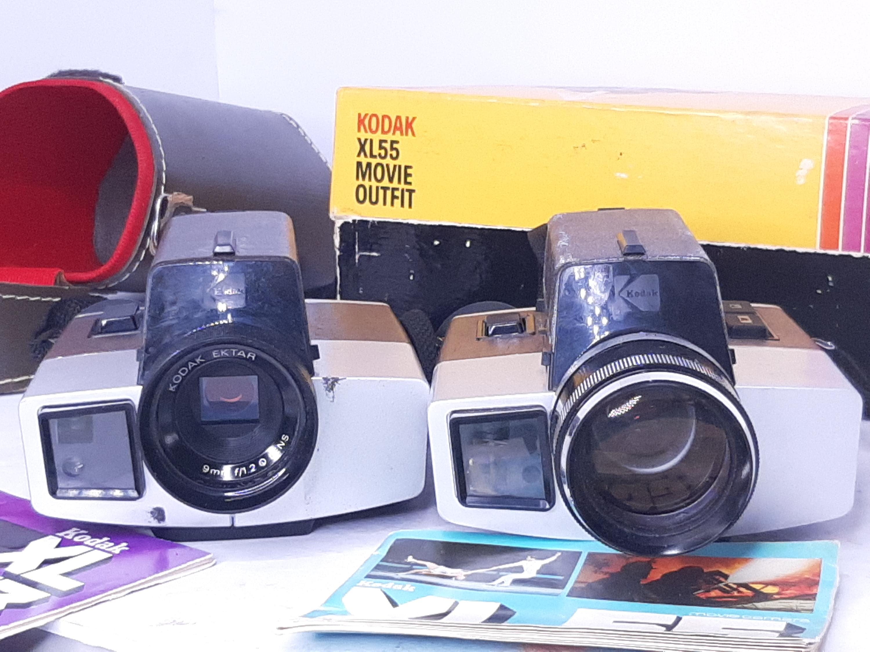 Vintage Kodak XL33 With Case and Kodak XL55 Movie Outfit and