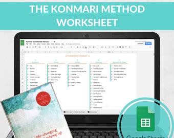 KonMari Method Worksheet, Home Organization Checklist (Google Sheet)