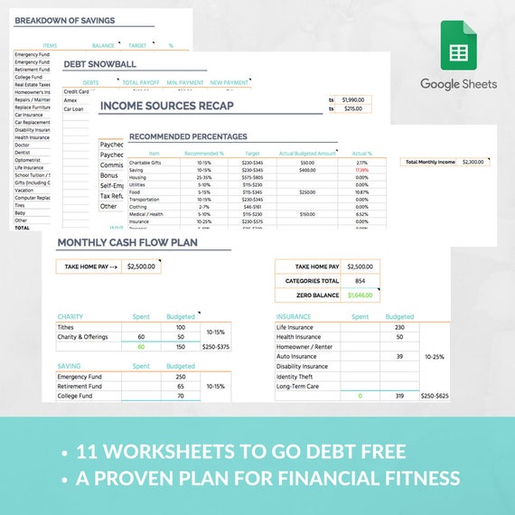 Dave Ramsey Budget System Template Dave Ramsey Baby Step Etsy